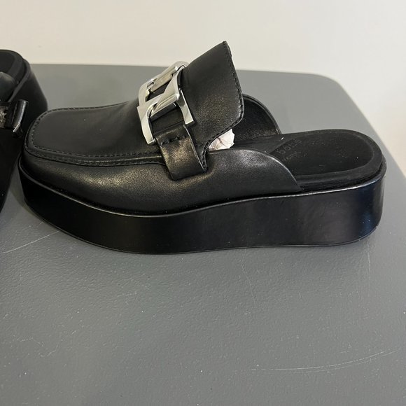 RAG & BONE‎ Logan Platform Mule in Black (39.5) - Picture 7 of 12